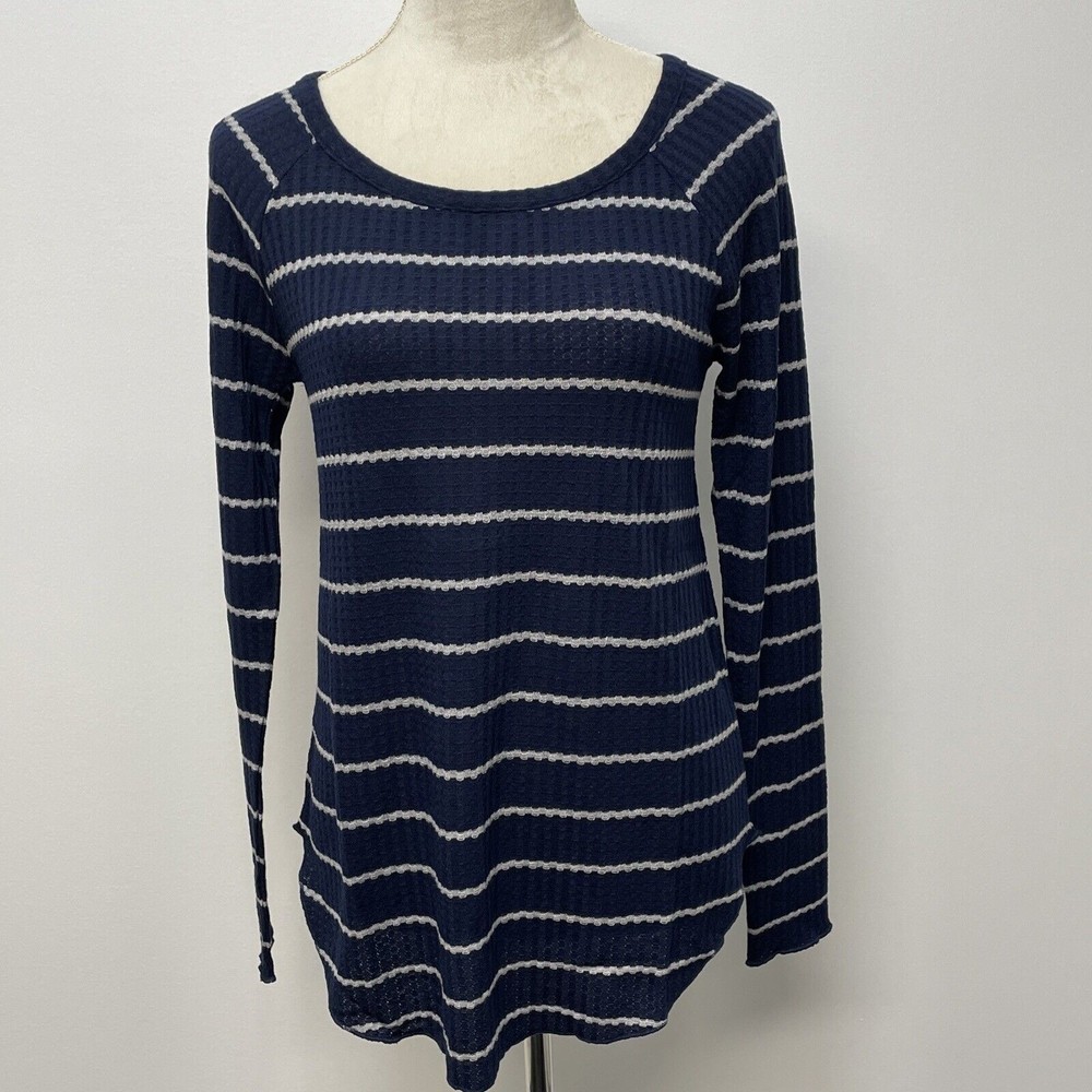 Chaser Thermal Striped Top Criss Cross Back Women’s Medium NWT